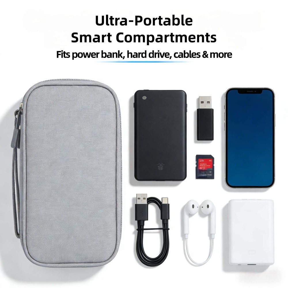 Tech Accessories Case - Kotak Organizer Elektronik Portabel Tahan Air