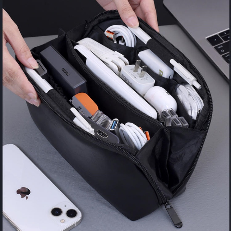 Kantong Organizer PU Tech untu - Tech Accessories Travel Organizer Pouch ulasan dan harga